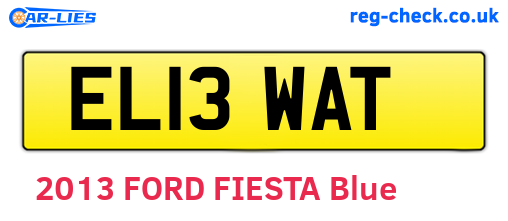 EL13WAT are the vehicle registration plates.