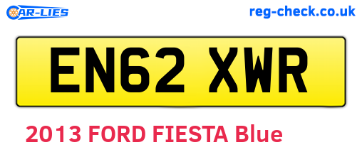 EN62XWR are the vehicle registration plates.
