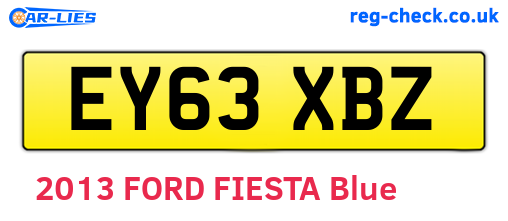 EY63XBZ are the vehicle registration plates.