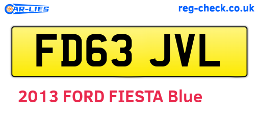 FD63JVL are the vehicle registration plates.