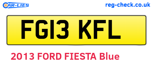 FG13KFL are the vehicle registration plates.