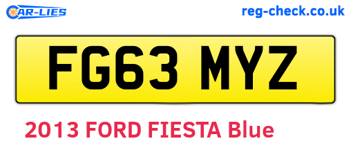 FG63MYZ are the vehicle registration plates.