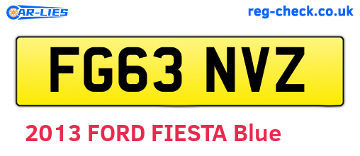 FG63NVZ are the vehicle registration plates.