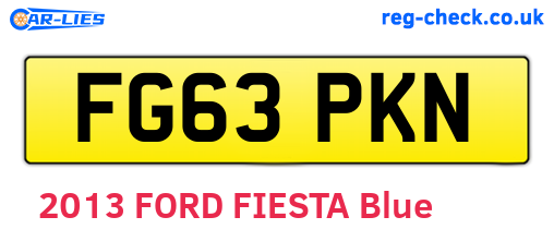 FG63PKN are the vehicle registration plates.