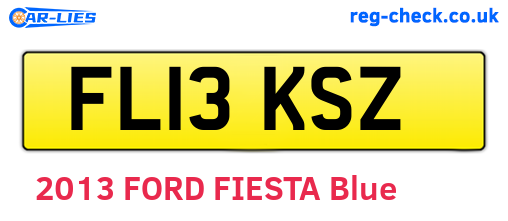 FL13KSZ are the vehicle registration plates.