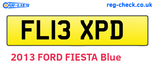 FL13XPD are the vehicle registration plates.