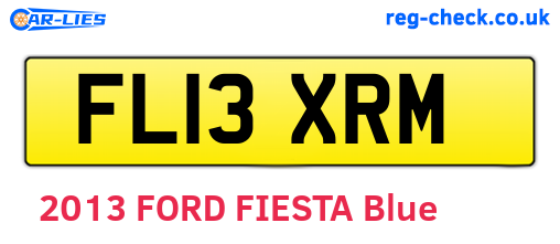 FL13XRM are the vehicle registration plates.
