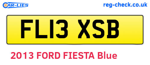 FL13XSB are the vehicle registration plates.