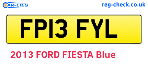 FP13FYL are the vehicle registration plates.