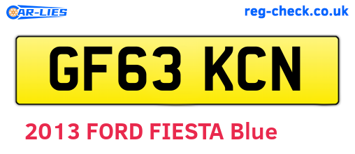 GF63KCN are the vehicle registration plates.