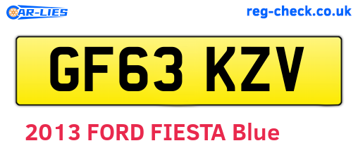 GF63KZV are the vehicle registration plates.