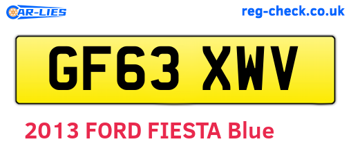GF63XWV are the vehicle registration plates.