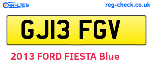 GJ13FGV are the vehicle registration plates.