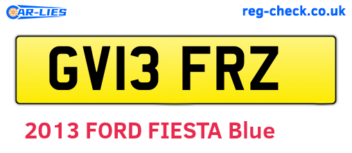 GV13FRZ are the vehicle registration plates.