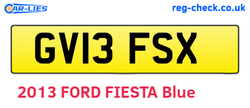 GV13FSX are the vehicle registration plates.
