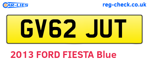 GV62JUT are the vehicle registration plates.