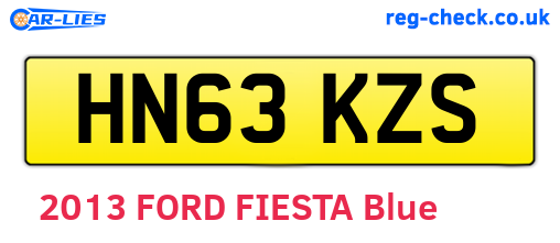 HN63KZS are the vehicle registration plates.