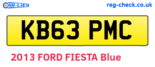 KB63PMC are the vehicle registration plates.