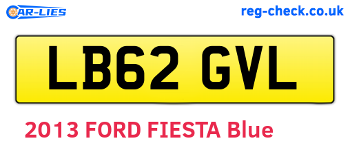 LB62GVL are the vehicle registration plates.