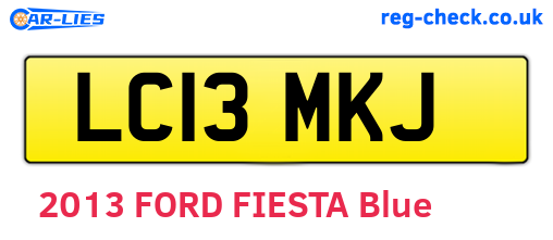 LC13MKJ are the vehicle registration plates.