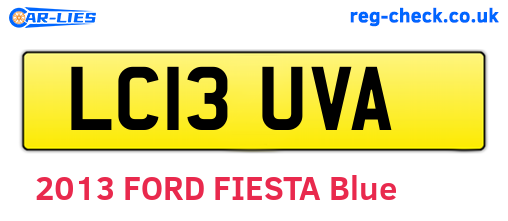 LC13UVA are the vehicle registration plates.