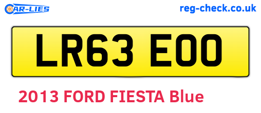LR63EOO are the vehicle registration plates.