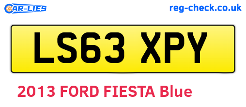 LS63XPY are the vehicle registration plates.