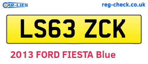 LS63ZCK are the vehicle registration plates.