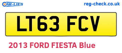 LT63FCV are the vehicle registration plates.