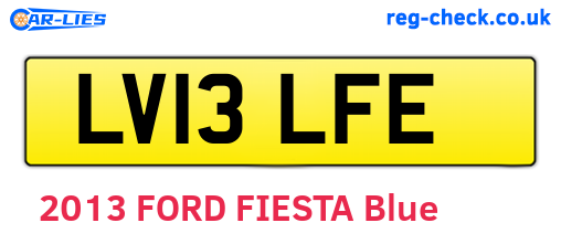 LV13LFE are the vehicle registration plates.