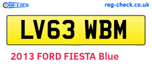 LV63WBM are the vehicle registration plates.