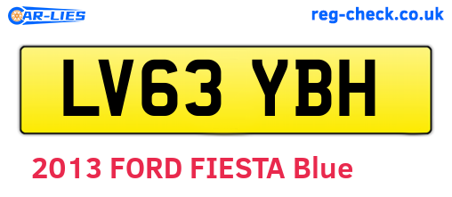 LV63YBH are the vehicle registration plates.