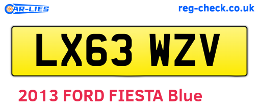 LX63WZV are the vehicle registration plates.