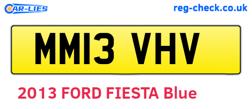 MM13VHV are the vehicle registration plates.