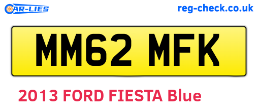 MM62MFK are the vehicle registration plates.