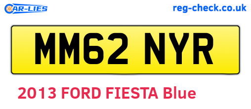 MM62NYR are the vehicle registration plates.