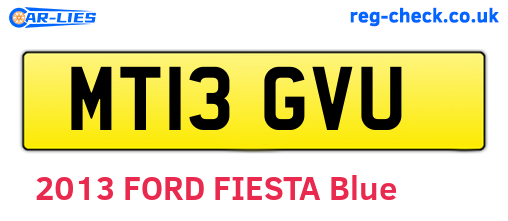 MT13GVU are the vehicle registration plates.