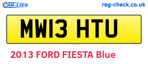 MW13HTU are the vehicle registration plates.