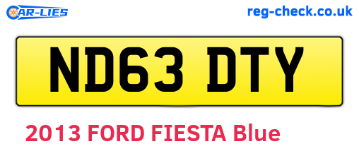 ND63DTY are the vehicle registration plates.