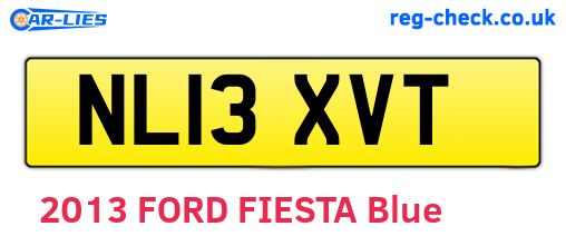NL13XVT are the vehicle registration plates.