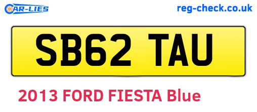 SB62TAU are the vehicle registration plates.