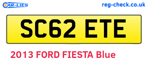 SC62ETE are the vehicle registration plates.