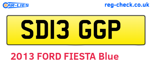 SD13GGP are the vehicle registration plates.