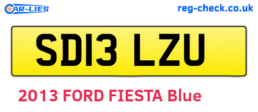 SD13LZU are the vehicle registration plates.