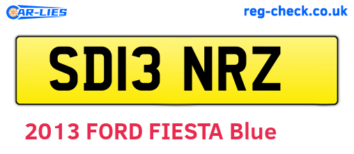SD13NRZ are the vehicle registration plates.