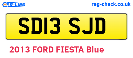 SD13SJD are the vehicle registration plates.