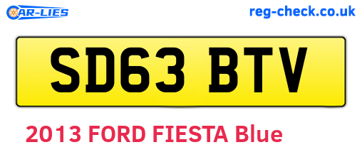 SD63BTV are the vehicle registration plates.