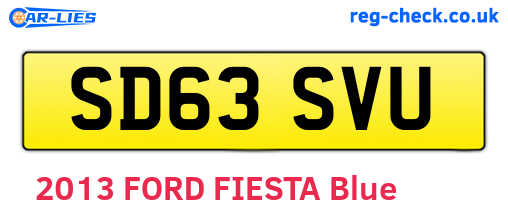 SD63SVU are the vehicle registration plates.