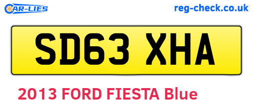 SD63XHA are the vehicle registration plates.
