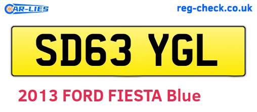 SD63YGL are the vehicle registration plates.